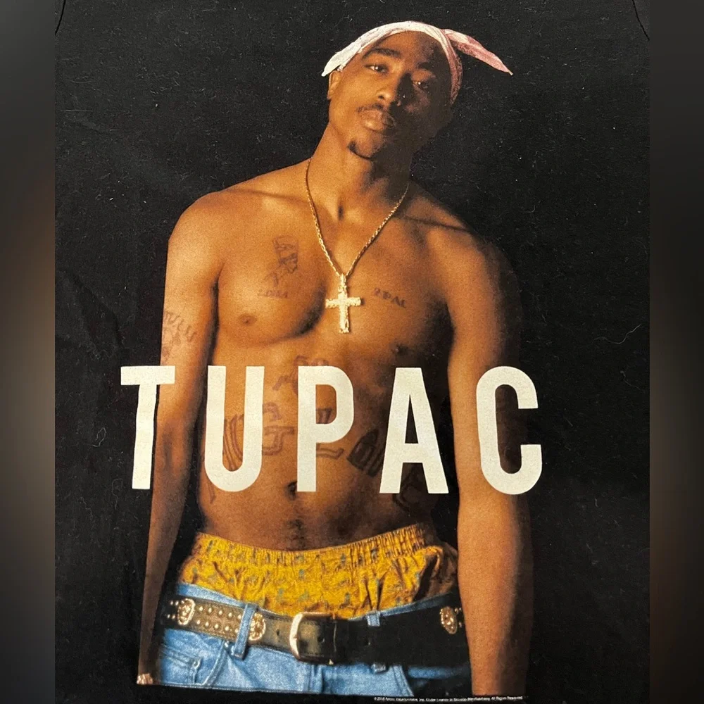 - 2PAC Tupac Shakur Woman’s Black Fitted T-shirt Size Small - Picture 3 of 7